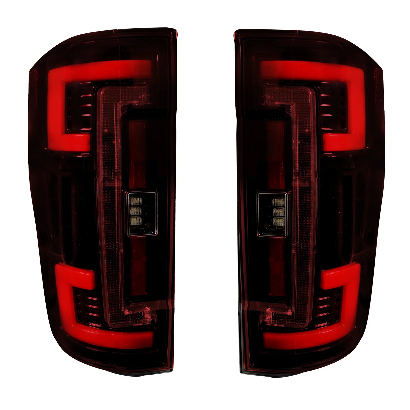 Ford Super Duty 2020-2022 F250 F350 F450 F550 LED Tail Lights (Red) - OEM Halogen Replacement for Enhanced Visibility & Style | Perfect for Off-Roading, Truck Upgrades & Night Driving