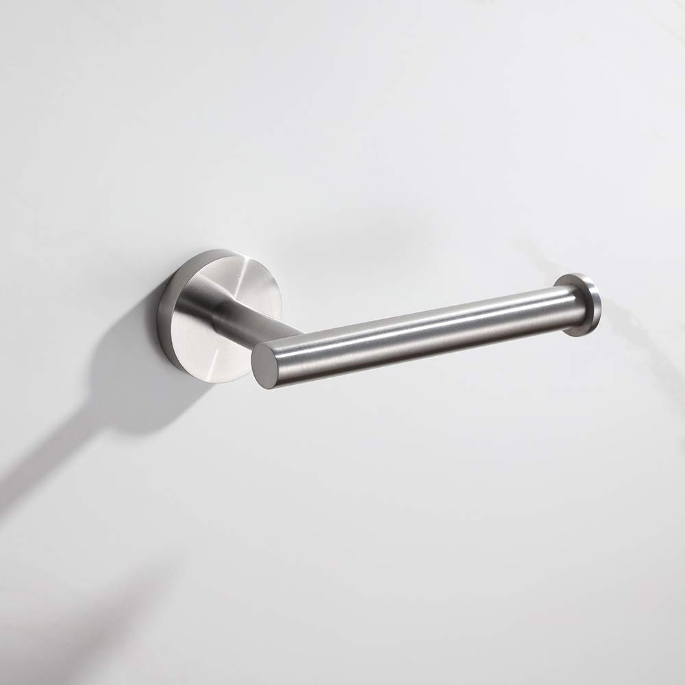 TANGKING Brushed Nickel Toilet Paper Holder - Premium SUS304 Stainless Steel Bathroom Tissue Roll Holder - Wall Mount for Bathroom, Kitchen, Washroom - Rustproof & Durable - Perfect for Modern Home Decor & Commercial Spaces