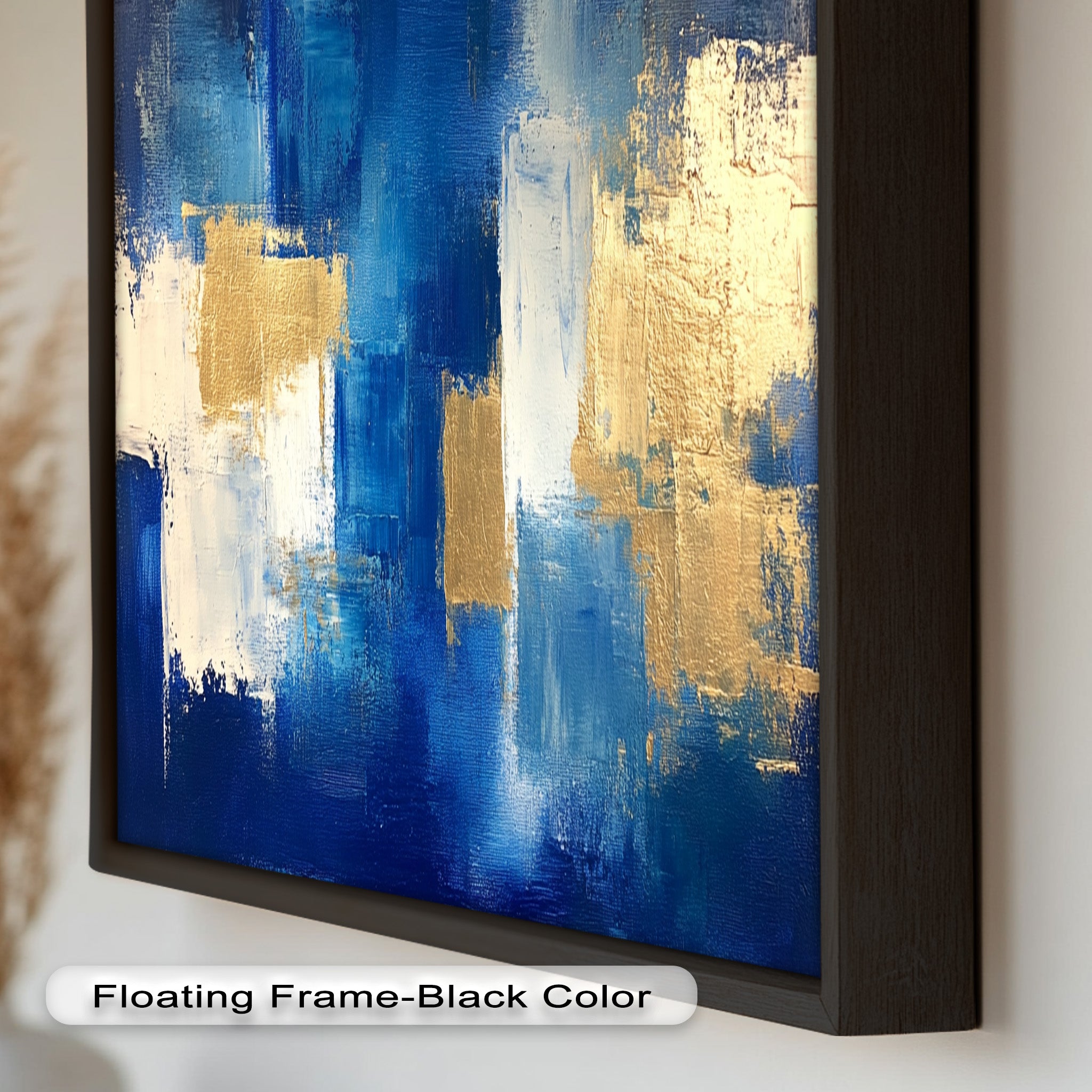 Blue Harmony Abstract Oil Painting - Modern Wall Art for Living Room, Bedroom & Office Decor | Handmade Canvas Artwork