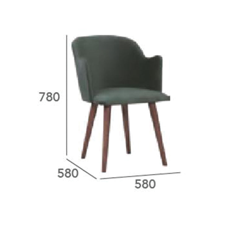 NAYELI Modern Dining Chair - Dark Green Velvet Upholstery, Sturdy Metal Legs - Perfect for Kitchen, Dining Room, or Home Office