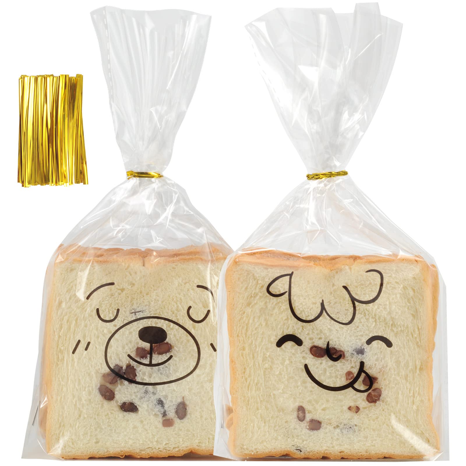 50 Pack Reusable Plastic Bread Bags with Ties - 12'' x 8'' Loaf Storage Bags for Homemade Bread, Perfect for Home Bakers & Bakery Owners | Adjustable, Durable & Eco-Friendly | Ideal for Gift Giving, Fresh Bread Storage & Commercial Use