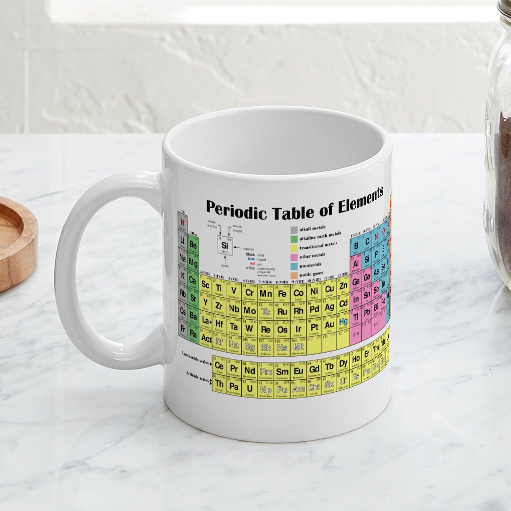 Periodic Table Coffee Mug - 11oz Ceramic Cup for Science Lovers