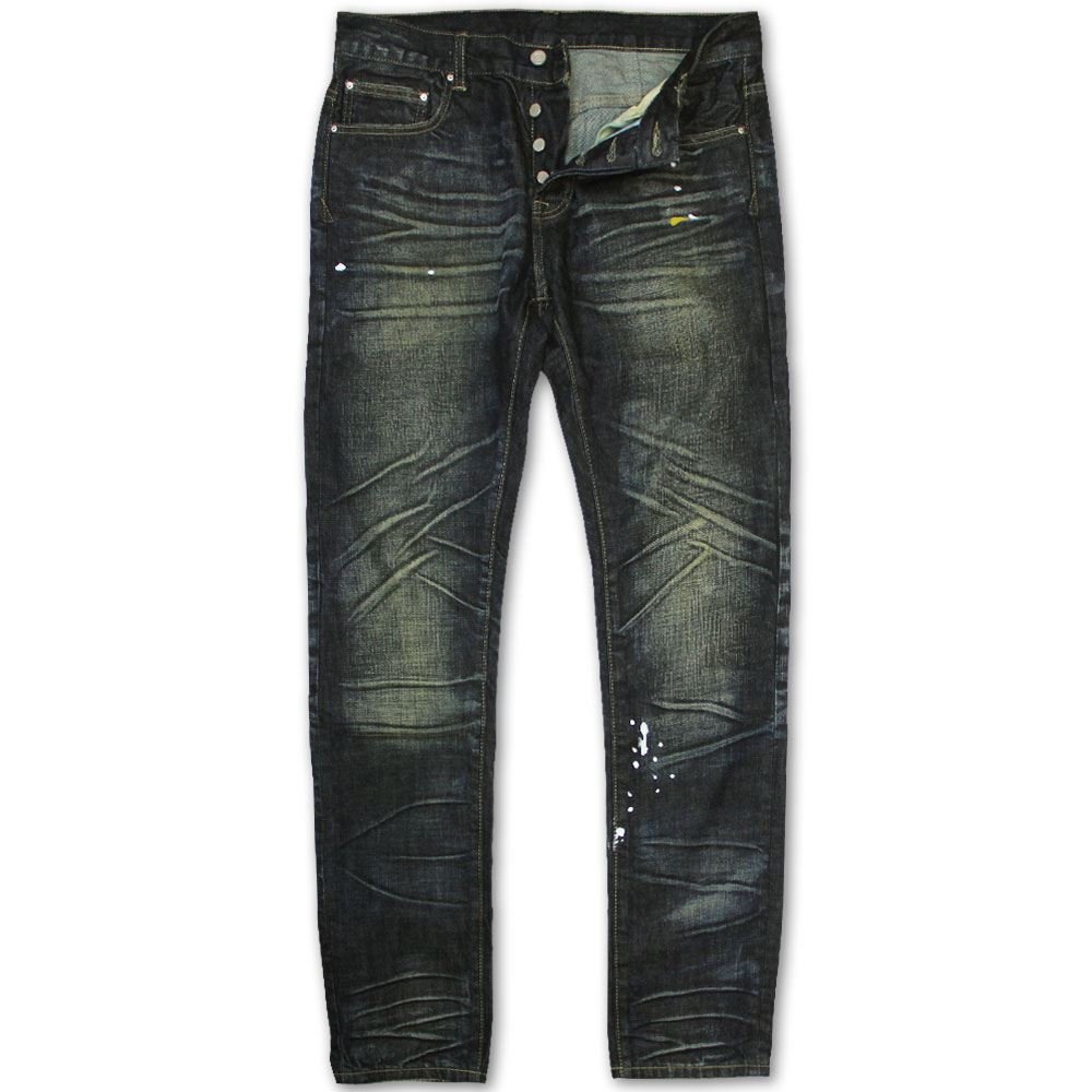 Dope Couture Alfred Blue Denim Jeans for Men - Stylish Slim Fit Stretch Jeans for Casual Wear & Night Out