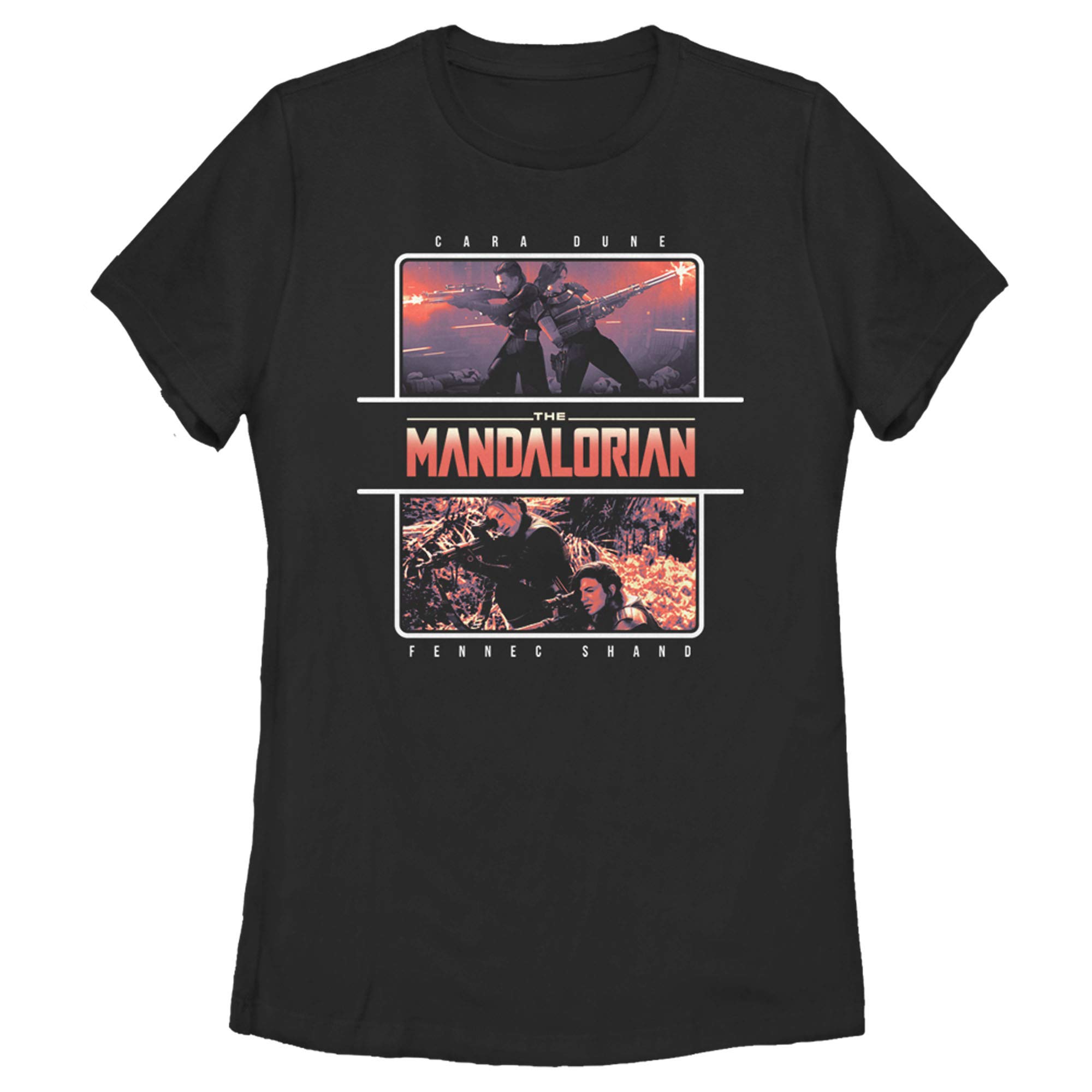 Women's Star Wars: The Mandalorian Character T-Shirt - Grogu & Mando Graphic Tee for Fans, Cosplay & Everyday Wear