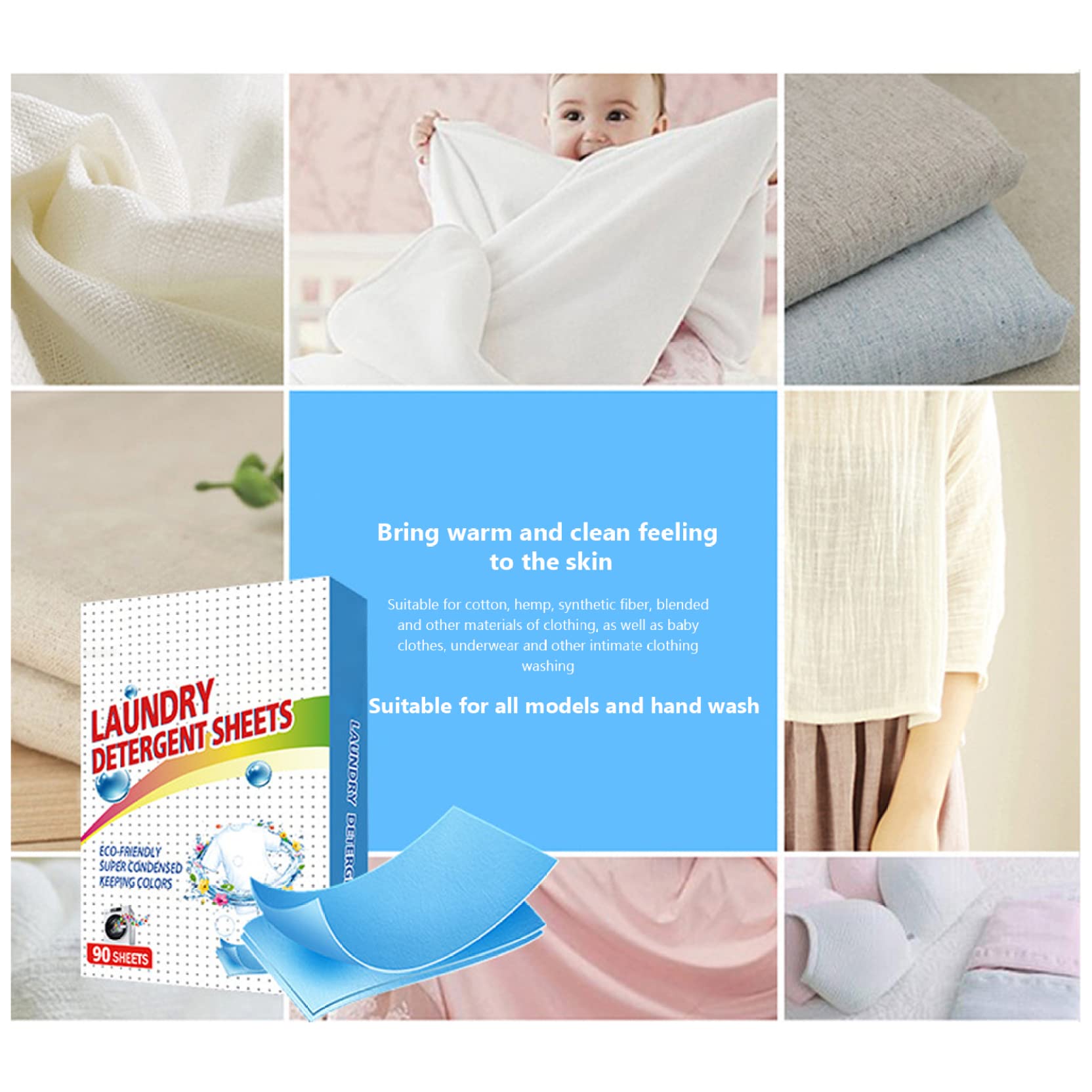 Eco-Friendly Biodegradable Laundry Detergent Sheets - 90 Count Hypoallergenic & Fragrance-Free for Sensitive Skin | Concentrated Wash Sheets for Travel, Baby Clothes, Home, Gym & Camping | Sustainable Laundry Soap for Allergy Sufferers, Dorms & Outdoor Adventures | Perfect for Eco-Conscious Families, Backpacking & Hotels | Great for Sensitive Skin Care & Sustainable Living | Ideal for Daily Use, Emergency Kits & Green Households