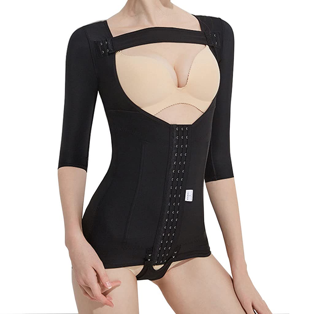 Best Shapewear for Women - Tummy Control & Butt Lifter Bodysuit with Front Hooks | Waist Trainer, Body Shaper & Arm Slimmer for Seamless Compression | Perfect for Dresses, Workouts & Special Occasions