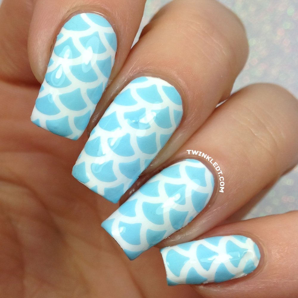 Twinkled T - Mermaid Nail Vinyl Stencils for Easy DIY Nail Art Designs | Perfect for Home Manicures, Salon Use & Gift Giving