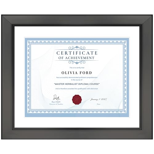 Black Frame With White on White Double Mat