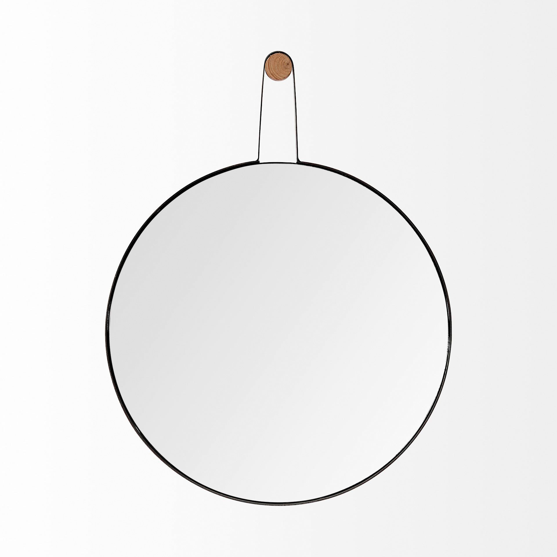 Round Wall Mirror for Home Decor - Vintage Collie Design, Perfect for Living Room, Bedroom & Entryway - 24 Inch Gold Frame