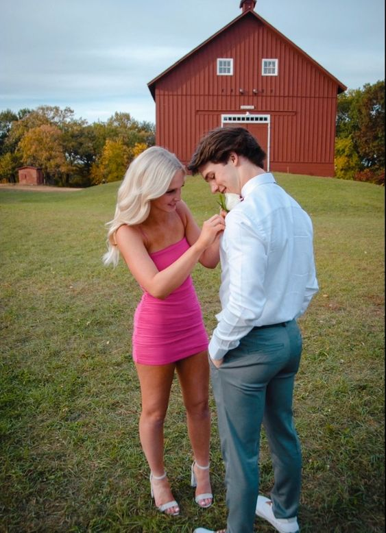 Hot Pink Spaghetti Straps Sheath Homecoming Dress - Short Prom Dress J4127 for Teens, Formal Events & Party Nights | Elegant Cocktail Attire for Dances, Homecoming & Special Occasions