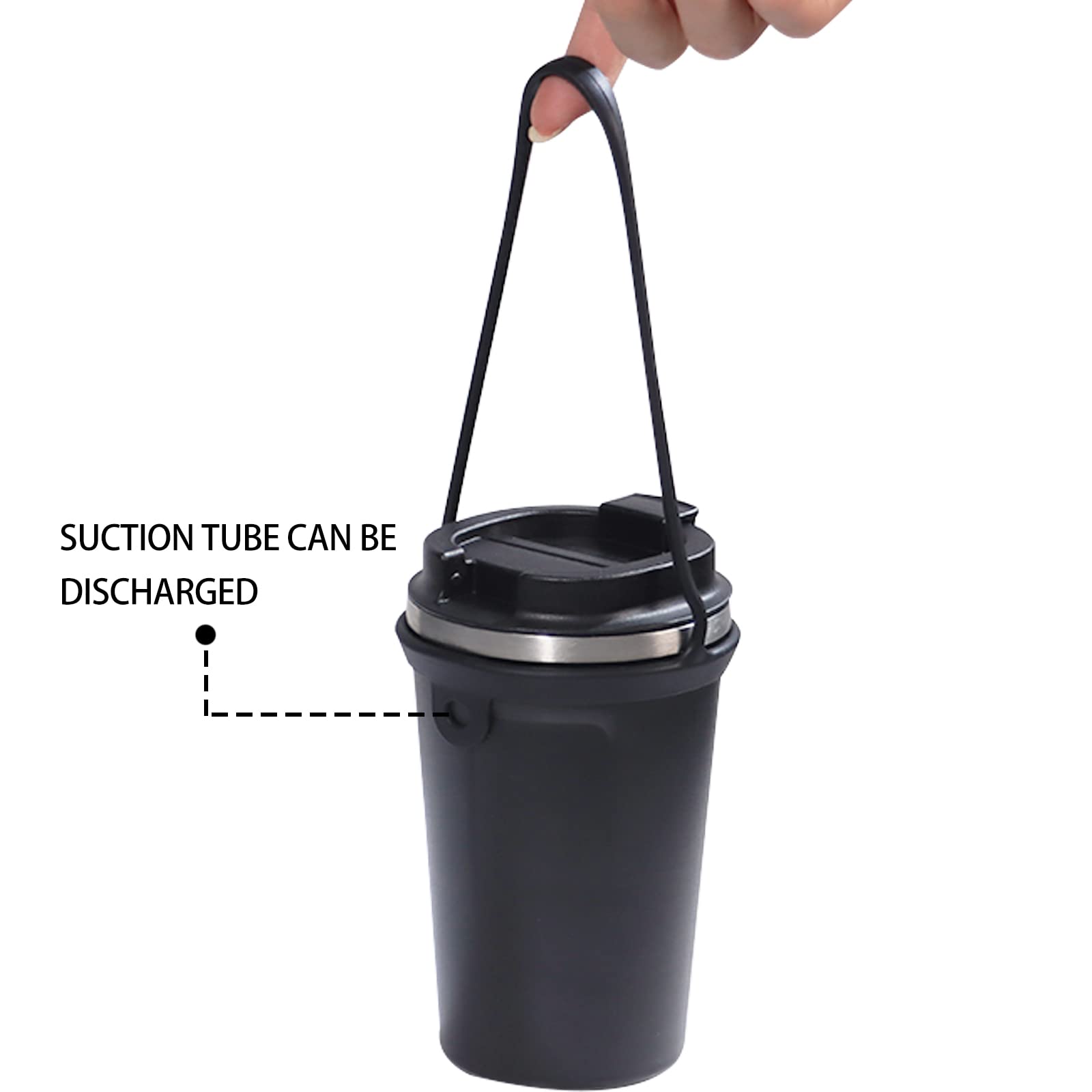 2 Pack Reusable Silicone Coffee Cup Holder - Leak-Proof Hanging Carrier for Coffee, Tea, Juice, Milk & Water | Perfect for Travel, Commuting & Takeout Drinks