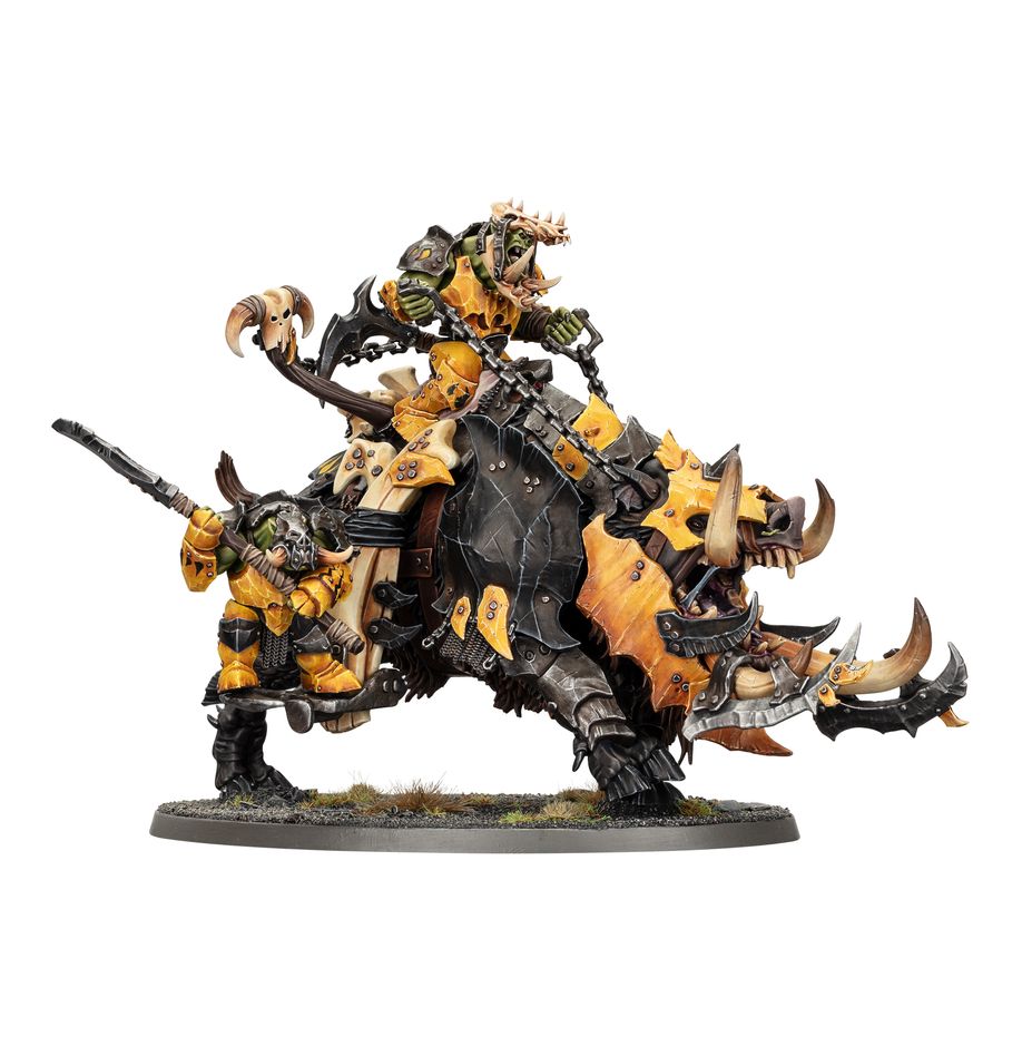 Age of Sigmar Orruk Warclans: Tuskboss on Maw-Grunta - Epic Warhammer Miniature for Tabletop Battles & Fantasy Wargaming