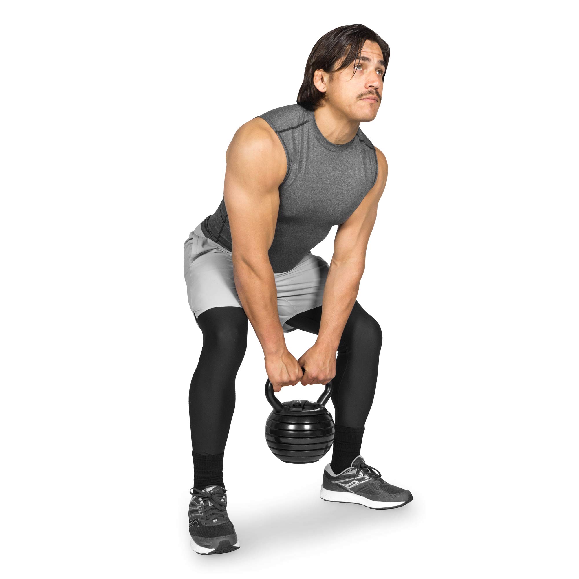 ProsourceFit Adjustable 40-lb Cast Iron Kettlebell Weight Set for Home Gym Strength Training - Perfect for Full Body Workouts, HIIT, CrossFit & Functional Fitness at Home