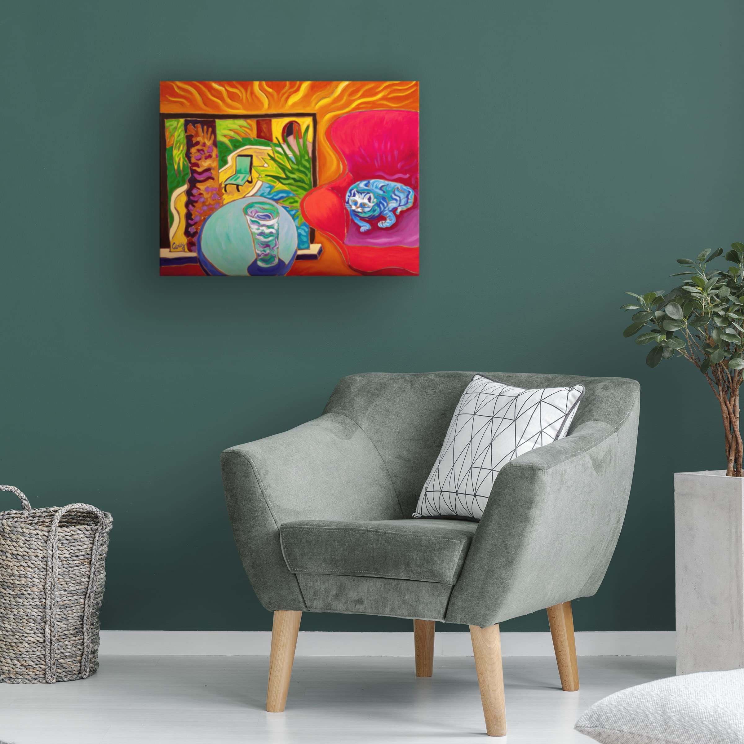 Trademark Fine Art 'Picture Window' Canvas Wall Art by Cathy Carey - Perfect for Living Room, Bedroom & Office Decor