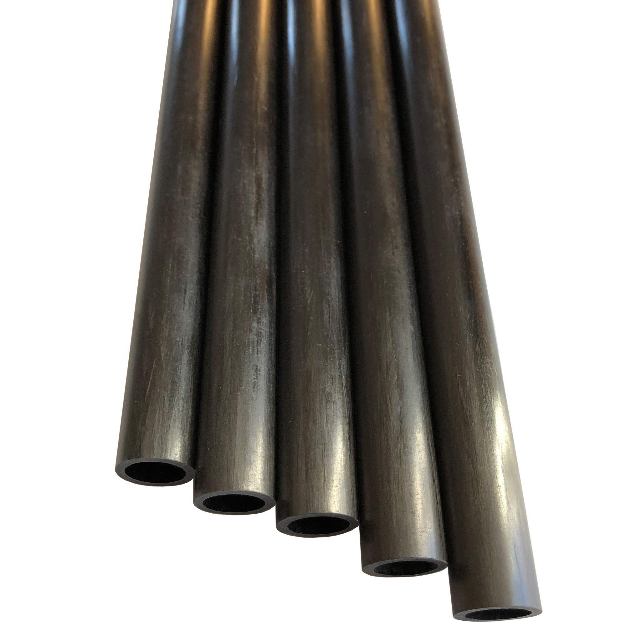16mm x 12mm x 1000mm Carbon Fiber Tube - Pultruded Round Hollow Carbon Fiber Rods with Black Matte Finish - Lightweight & Durable Carbon Fiber Shafts for RC Planes, Drones, Boat Building, DIY Crafts, and Model Making Projects