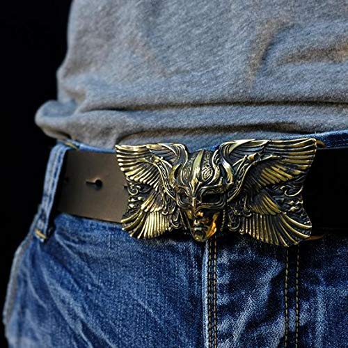 Handmade Norse Scandinavian Leather Belt with Valkyrie Buckle - 1.5 Inch Wide Military Style Belt for Women Warriors | Perfect for Viking Cosplay, Renaissance Fairs & Medieval Reenactments