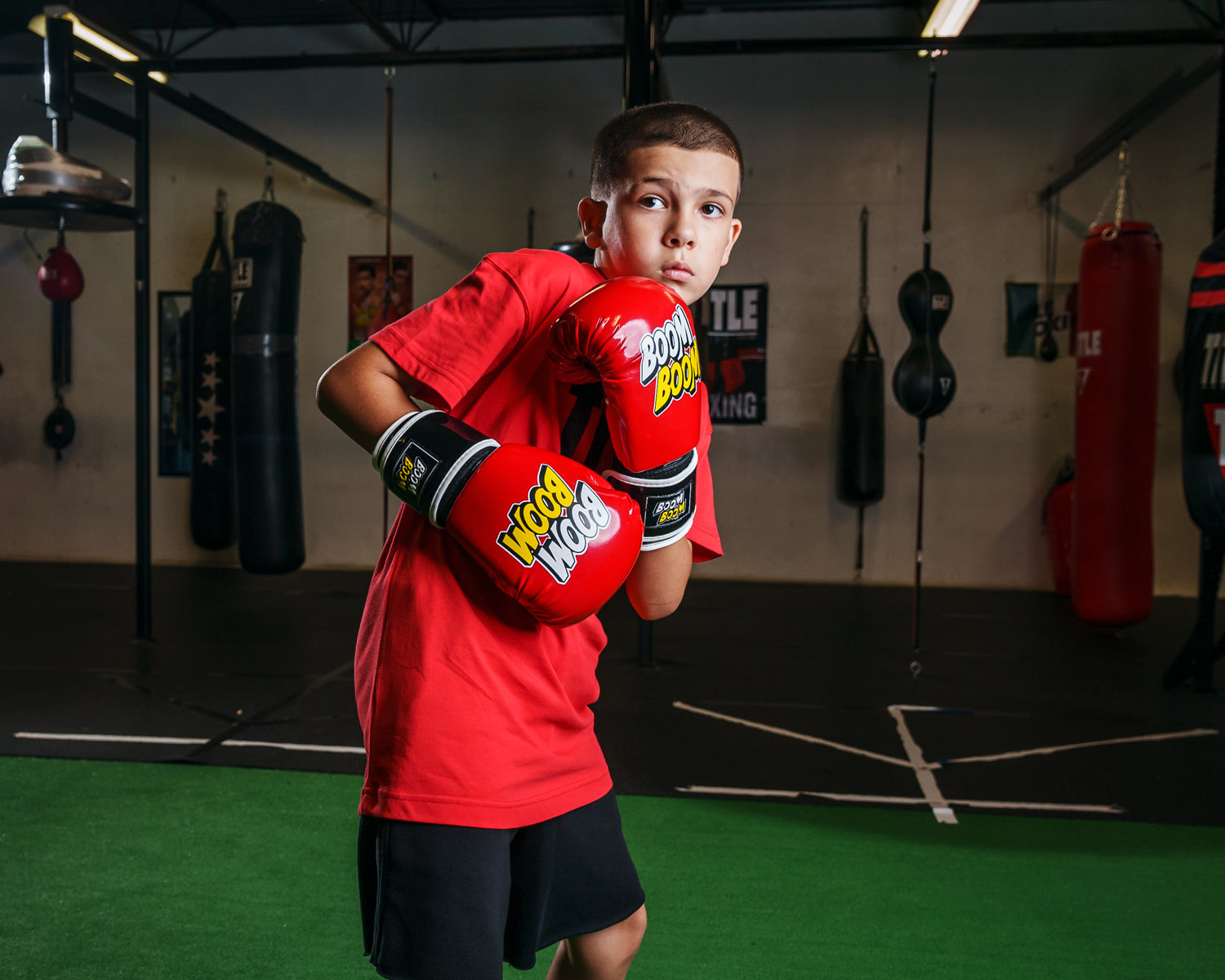 BOOM BOOM Youth Boxing Gloves for Kids & Teens - Training, Sparring, and Fitness - Perfect for Boxing Classes, Home Workouts, and Martial Arts Training