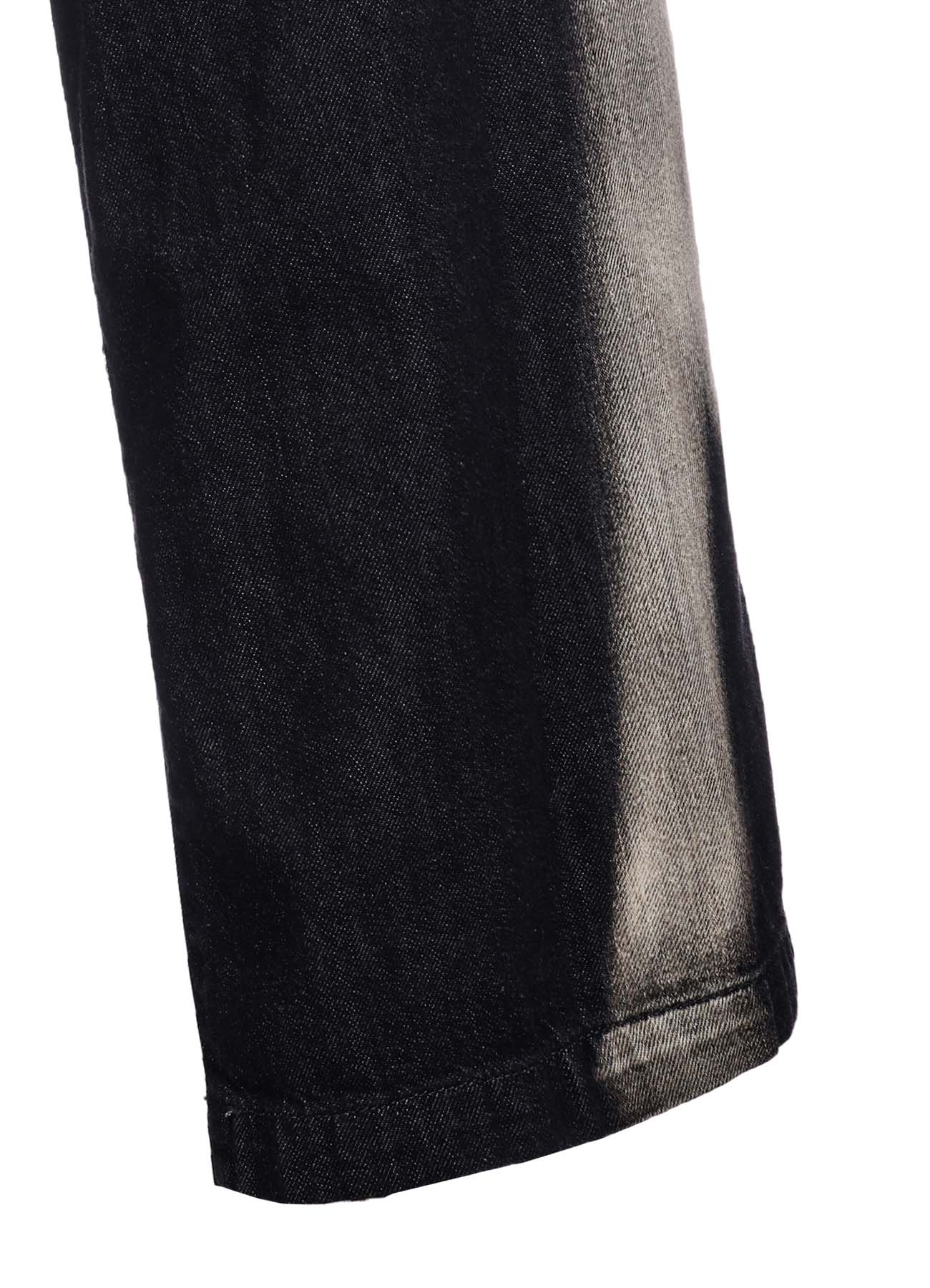 Spotted Denim Long Straight Pants for Women - High Waist Stretch Jeans for Casual Wear & Street Style