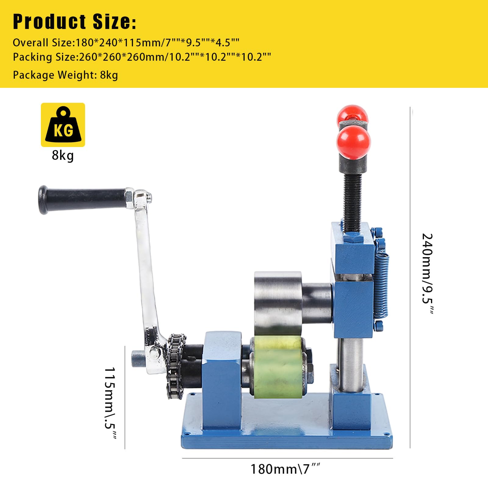 BounceyCart Hand Crank Ring Bracelet Bending Machine - Professional Metal Jewelry Press Brake Tool for Rings, Bracelets & Earrings | DIY Jewelry Making, Crafting & Metalworking Projects (Perfect for Jewelers, Hobbyists & Small Workshops)