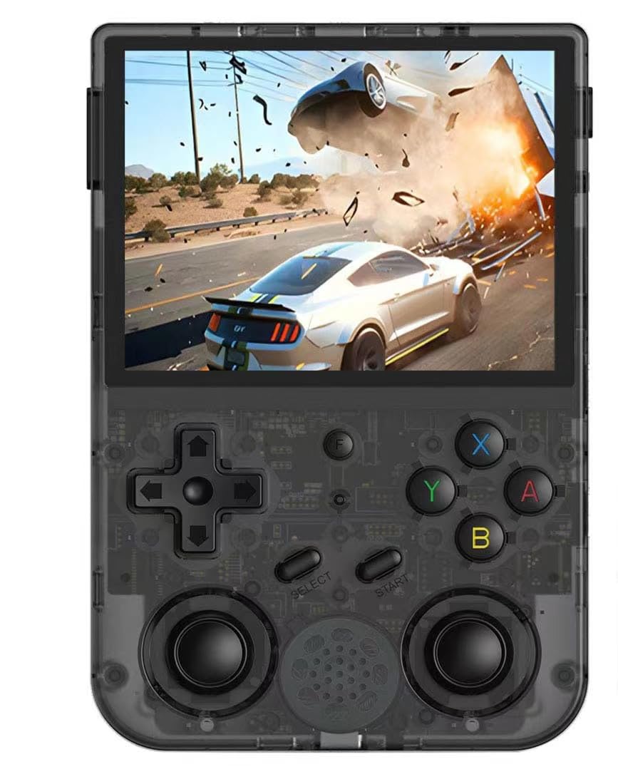 MINDEN RG353V Handheld Game Console - 3.5-inch HD Screen, 16GB RAM + 128GB Storage with 25000 Preloaded Games - Portable Retro Gaming Device for Kids & Adults - Perfect for Travel, Commuting & Family Entertainment