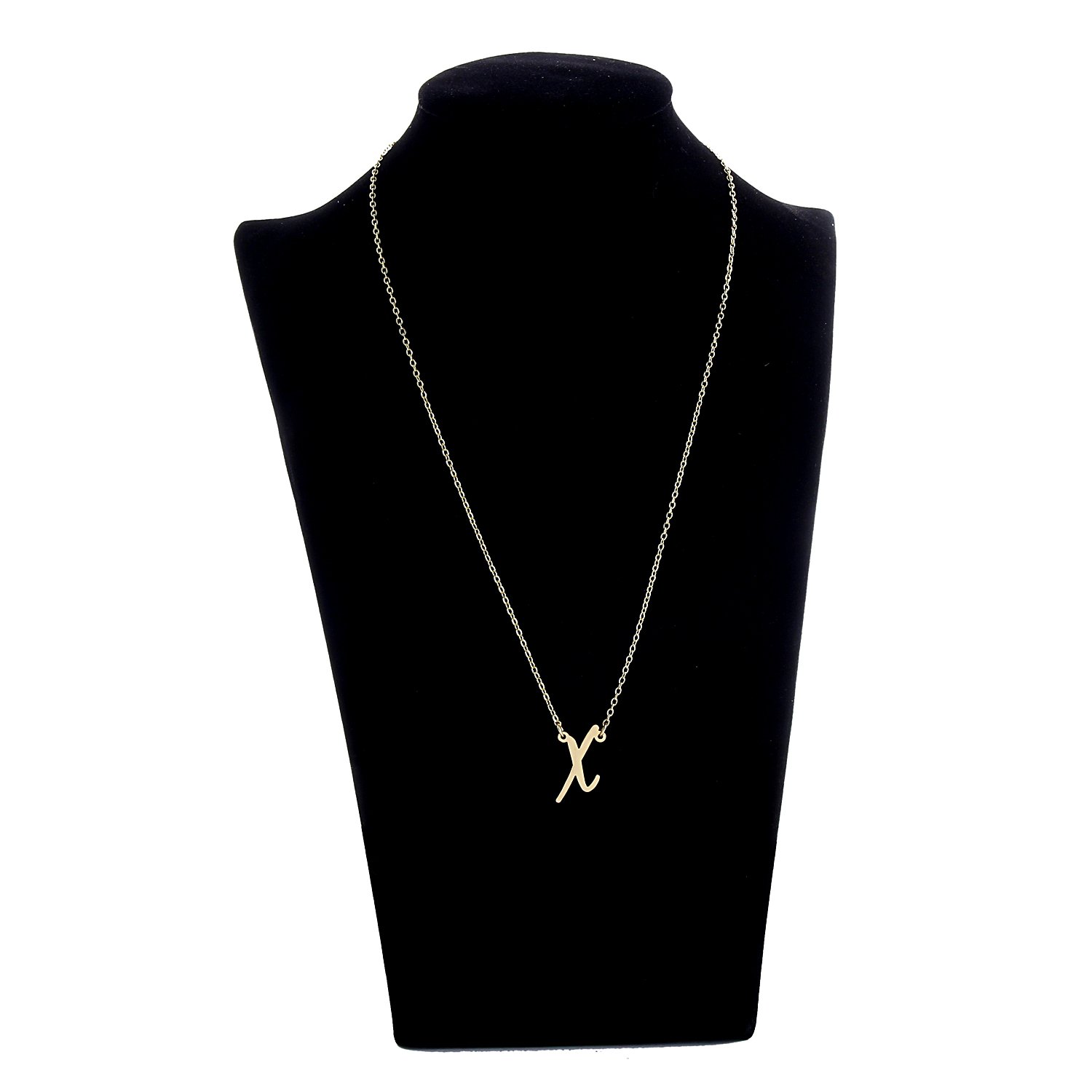 AOLO 14K Gold Plated Initial Necklace for Women - Tiny Letter Charm Personalized Jewelry Gift for Her - Perfect for Birthdays, Anniversaries & Everyday Wear