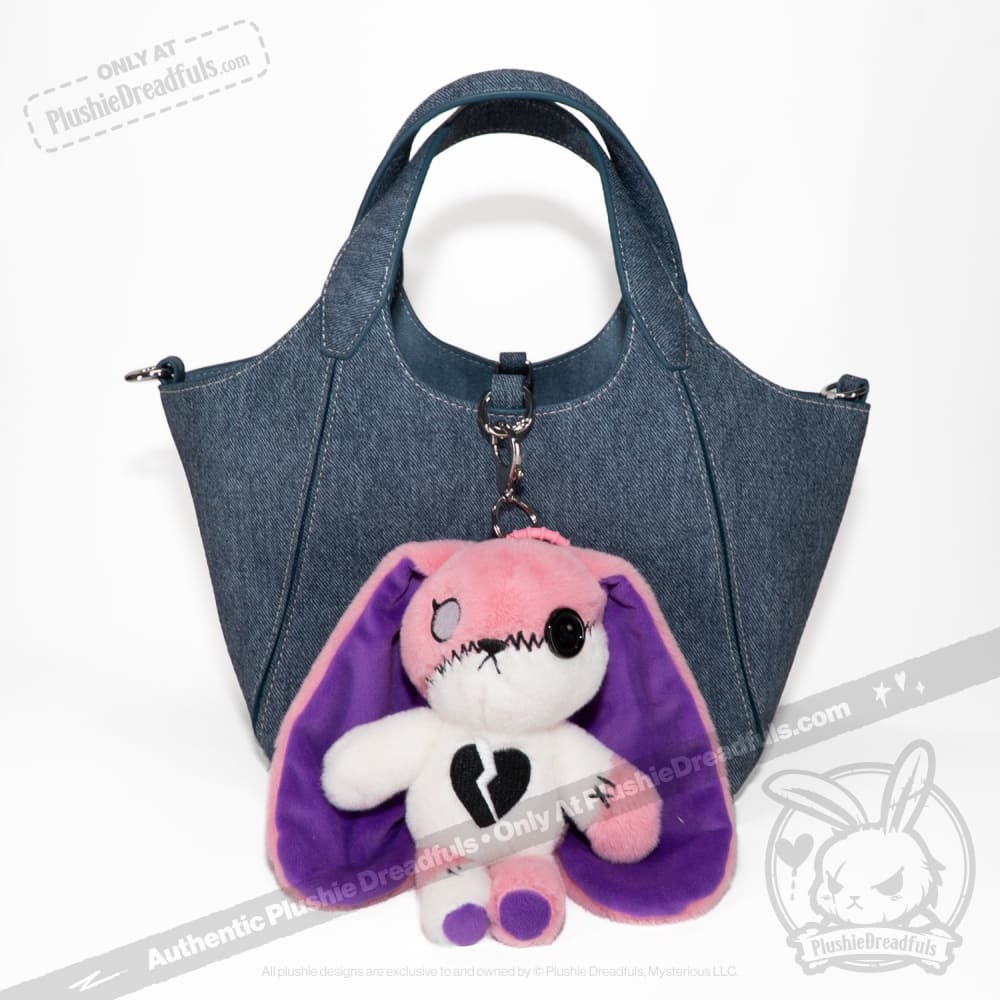 BPD Rabbit Plush Keychain - Soft Stuffed Animal Toy for Anxiety Relief & Emotional Support | Cute Bunny Plushie Accessory for Backpacks, Keys, Gifts & Mental Health Awareness