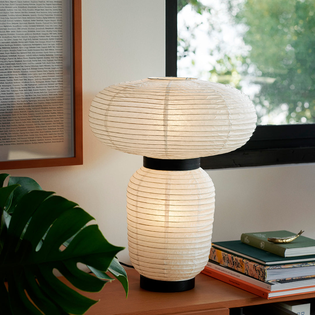 Formakami JH18 Modern Paper Table Lamp - Handcrafted Scandinavian Design for Living Room, Bedroom & Office Decor