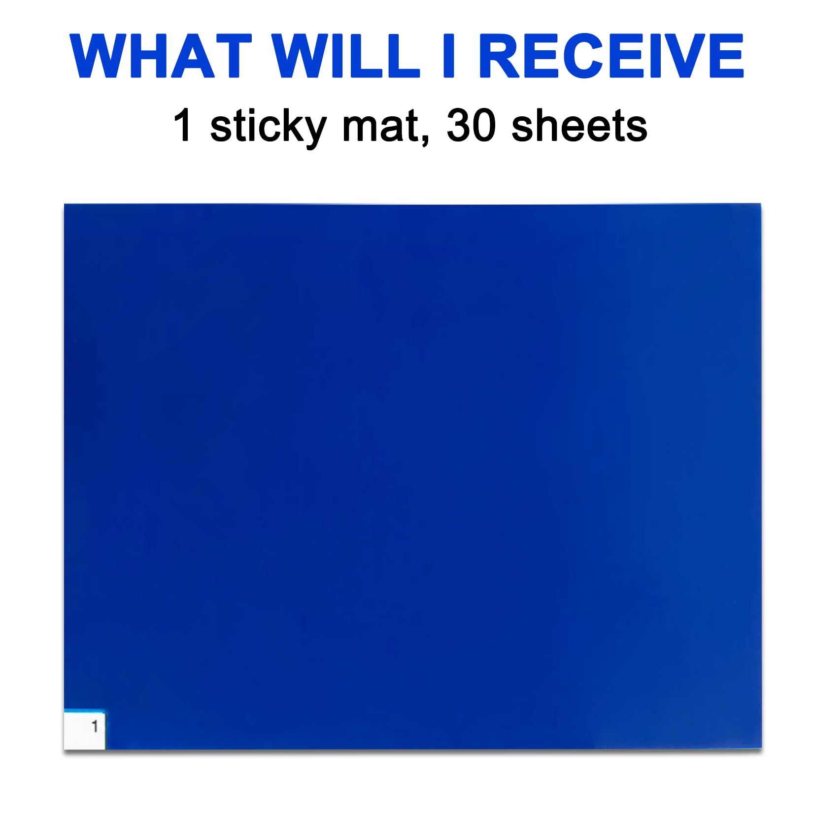 CARGEN Sticky Mats 17x13 Inches - Adhesive Floor Mats for Pet Hair Removal, Cleanroom, Laboratory & Hospital Use | 30 Sheets Blue Tacky Mat | 1-Pack for Home, Office & Industrial Cleaning
