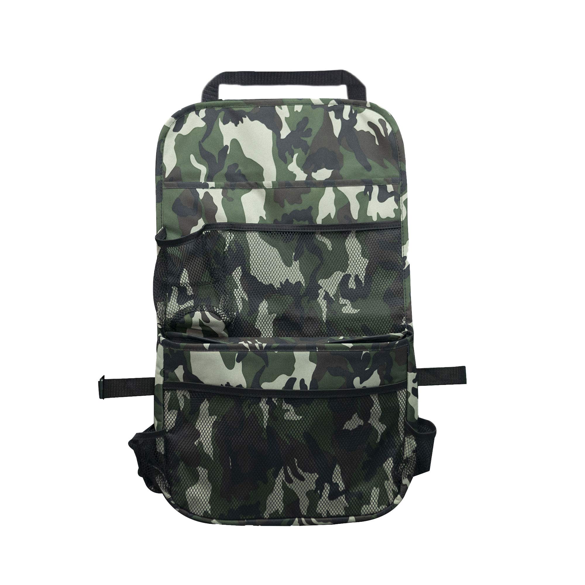 FH Group Multi-Pocket Camo Print Car Seat Back Organizer with Insulated Cooler - Universal Backseat Storage for Kids, Travel & Road Trips - Perfect for Toys, Snacks, Books & Road Trip Essentials