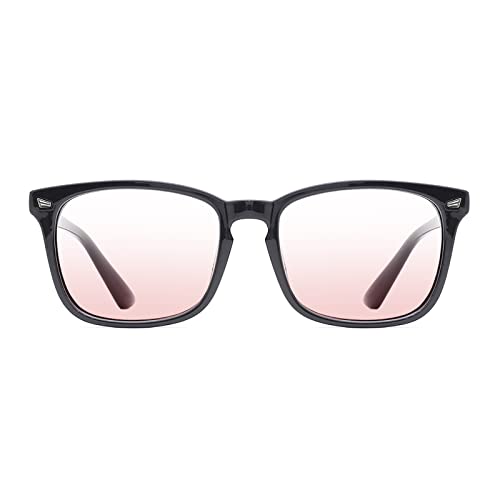 (Tinted Blush Blue Light Glasses)black