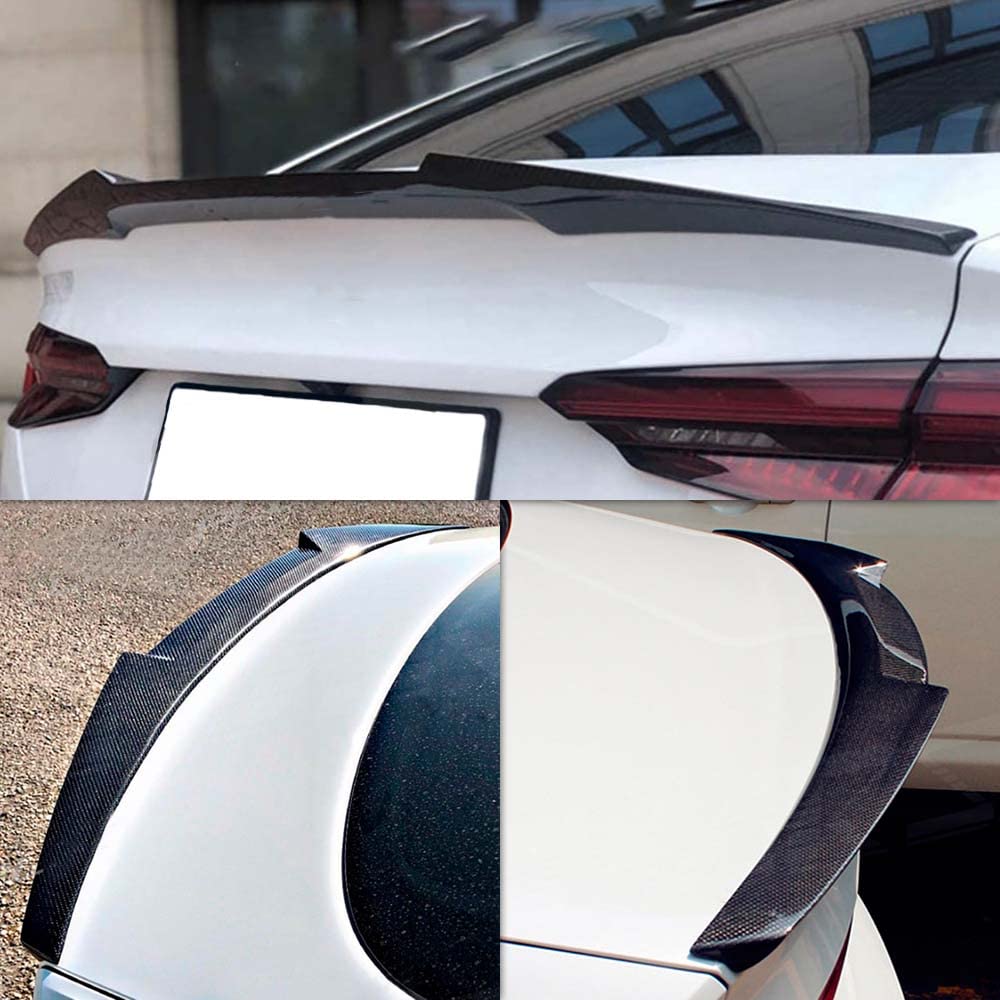 AeroBon Real Carbon Fiber Trunk Spoiler for 2007-2016 Audi A5 Coupe 2-Door 8T3 (MV Style) - High Performance Rear Wing, Lightweight & Durable, Perfect for Car Enthusiasts & Street Racing