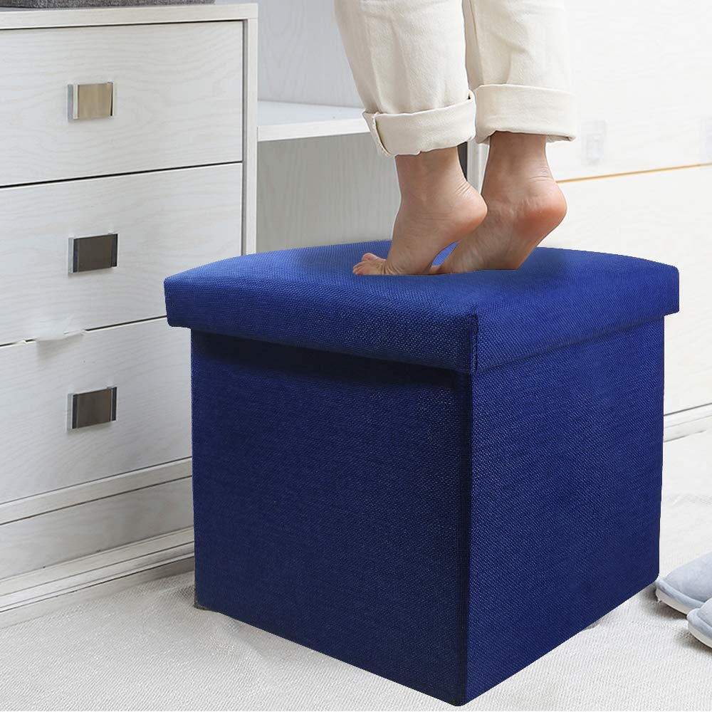 Multi-Purpose Folding Storage Ottoman Cube - 11.8
