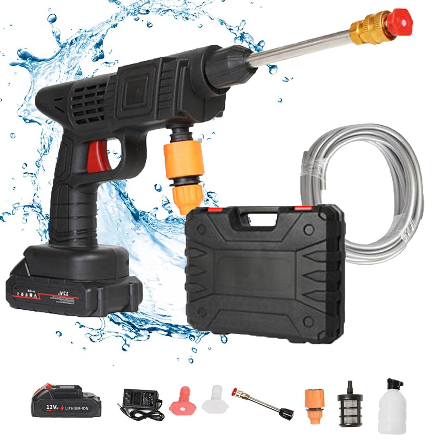 **Hydrowasher Power Washer - High Pressure Electric Sprayer with Hydro Jet Technology (1 Set) - Ideal for Cleaning Driveways, Patios, Cars & Outdoor Surfaces**