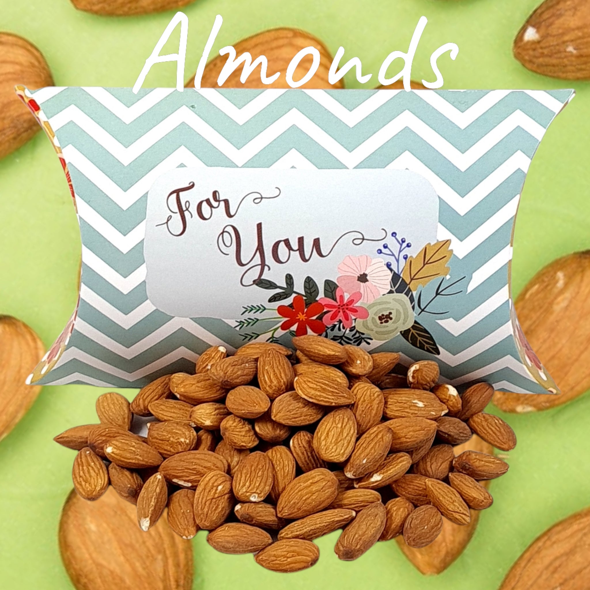 Premium Almonds in Elegant Pillow Box - 200g | Healthy Snack for Office, Travel & Gifting