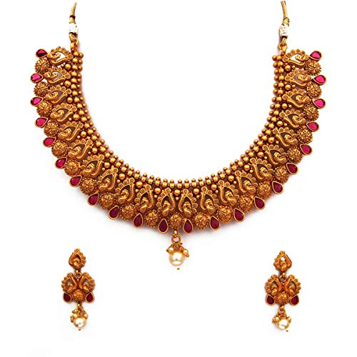 Antique Necklace-MN 248-RED