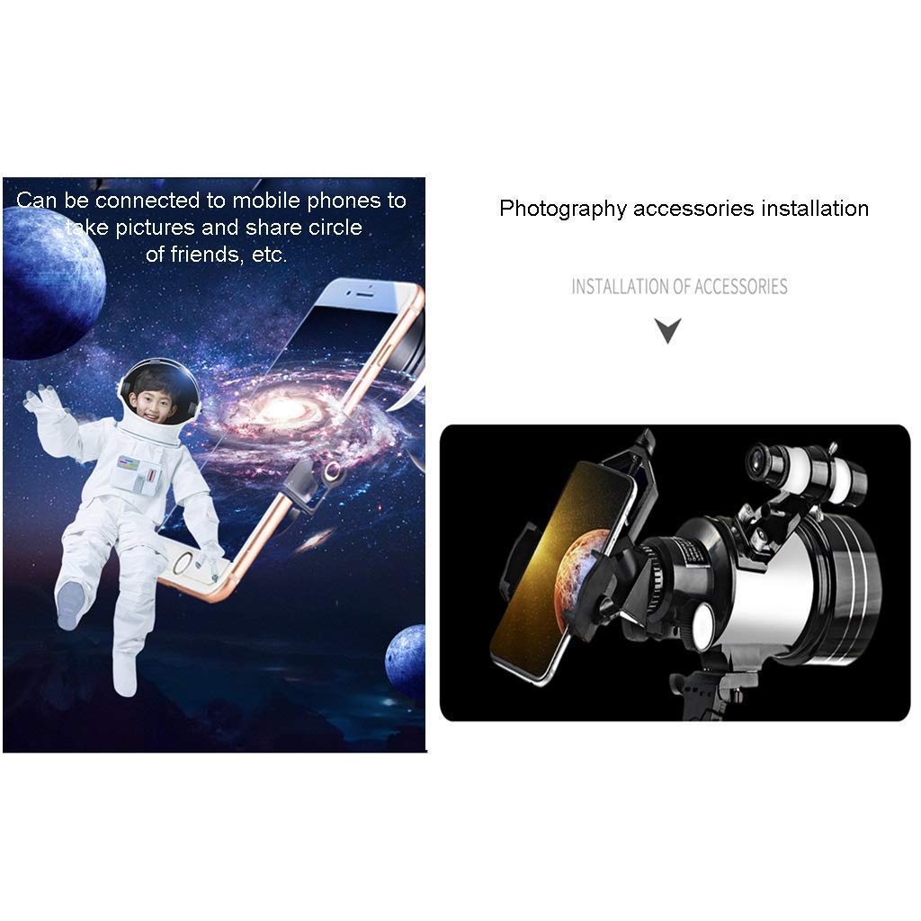 JWQPAD 70mm Aperture Refractor Telescope for Kids & Adults - Portable Travel & Astronomical Telescope with Tripod & Carry Bag - Perfect for Stargazing, Bird Watching, and Outdoor Adventures