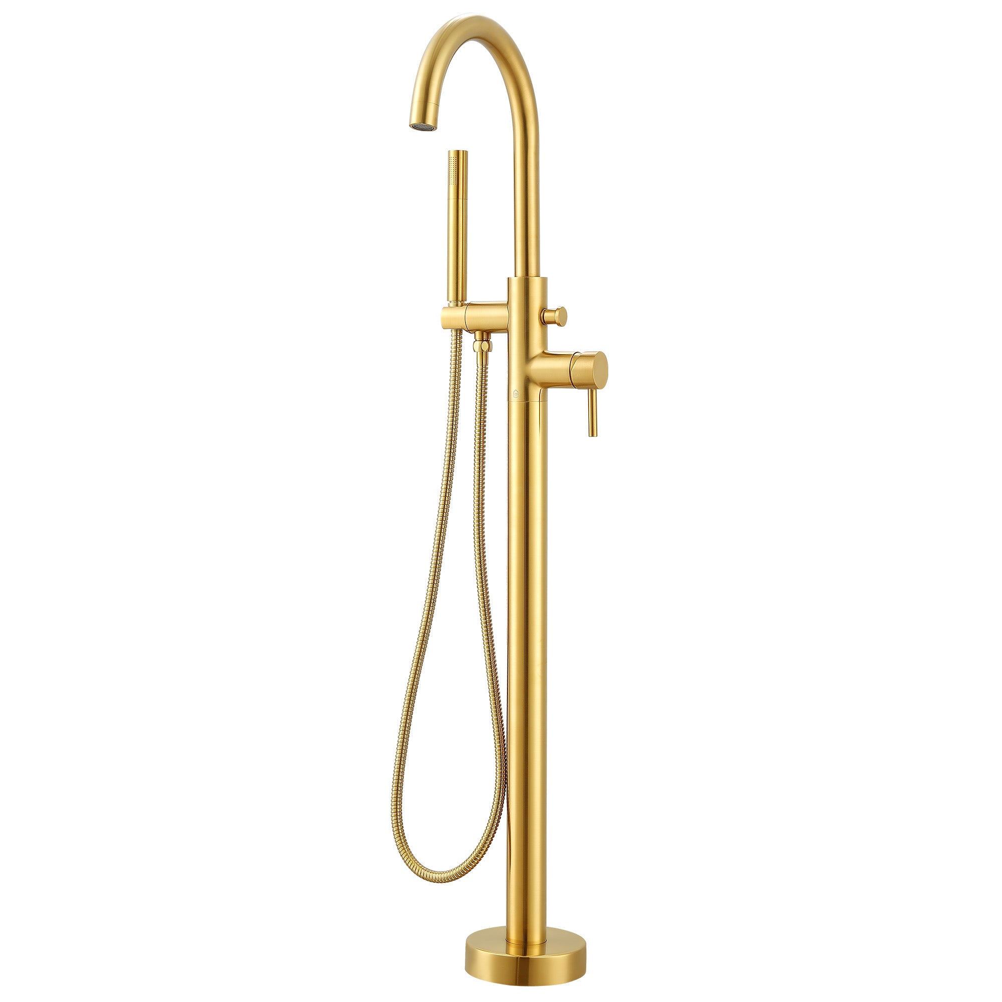 Ancona Nero Freestanding Bathtub Faucet in Brushed Titanium Gold - Luxury Bathroom Fixture for Modern & Spa-Inspired Bathrooms
