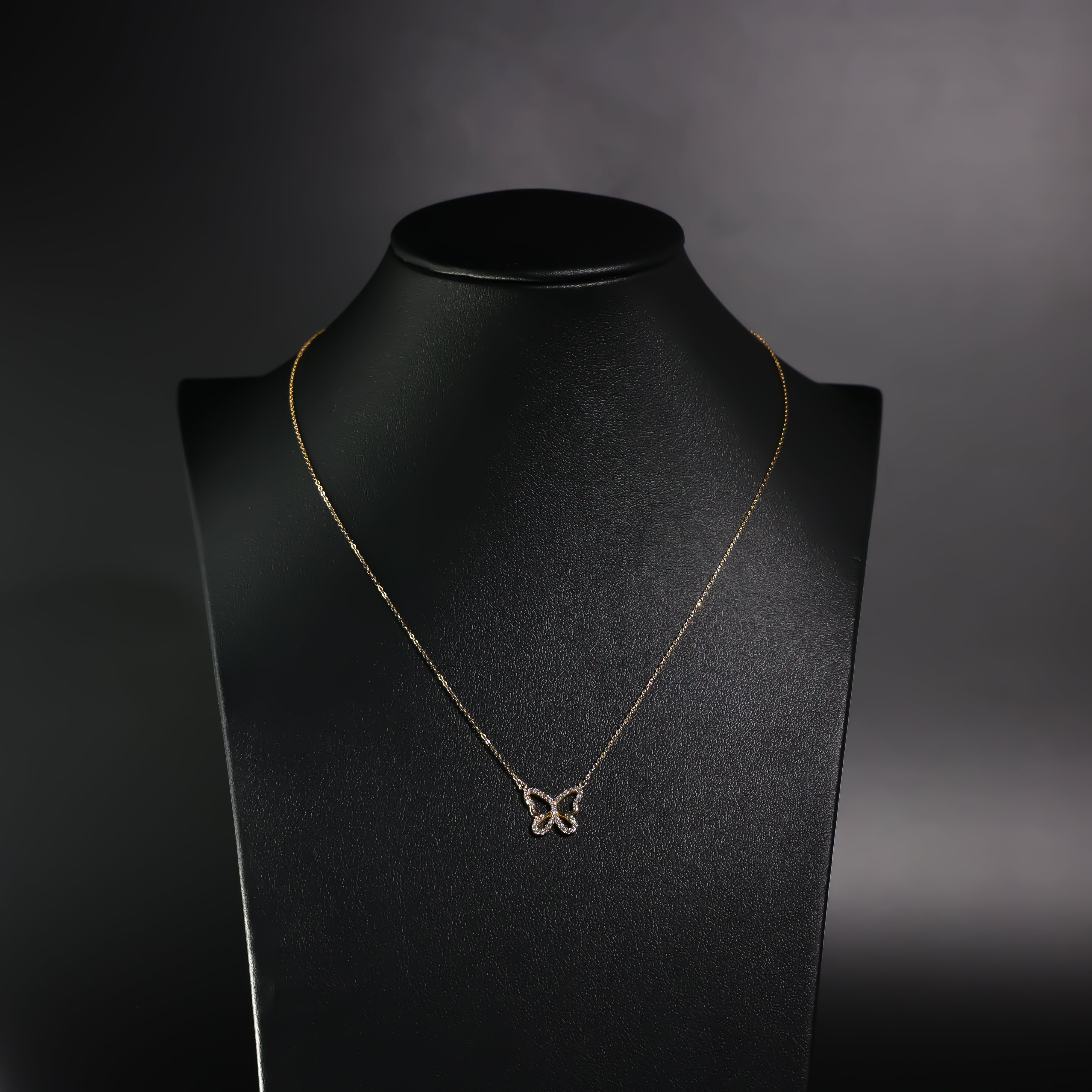 Gold Butterfly Charm Necklace NK0106 - Elegant Jewelry for Women, Perfect Gift for Birthday, Anniversary & Valentine's Day