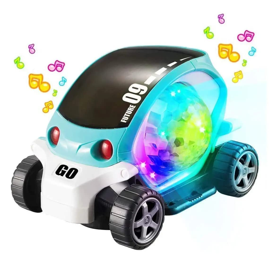 RAGVEE 09 Future Car Toy with Music & LED Lights - Stunt Racing Vehicle for Boys & Girls - Perfect for Birthday Gifts & Indoor Racing Games