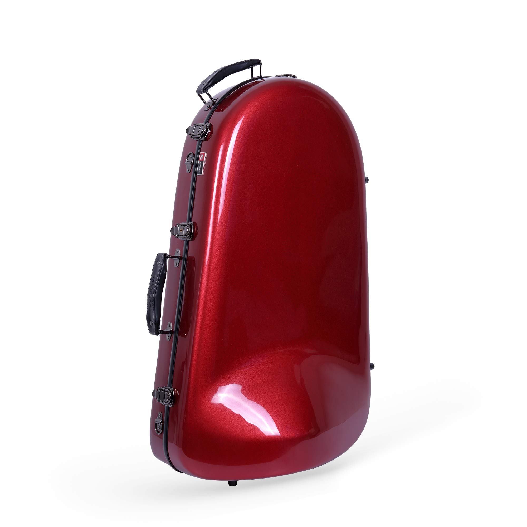 Crossrock CRF1000FHDRD Fiberglass French Horn Case - Detachable Hardshell Bell, Backpack Straps, Red | Durable Protection for Professional Musicians & Travel