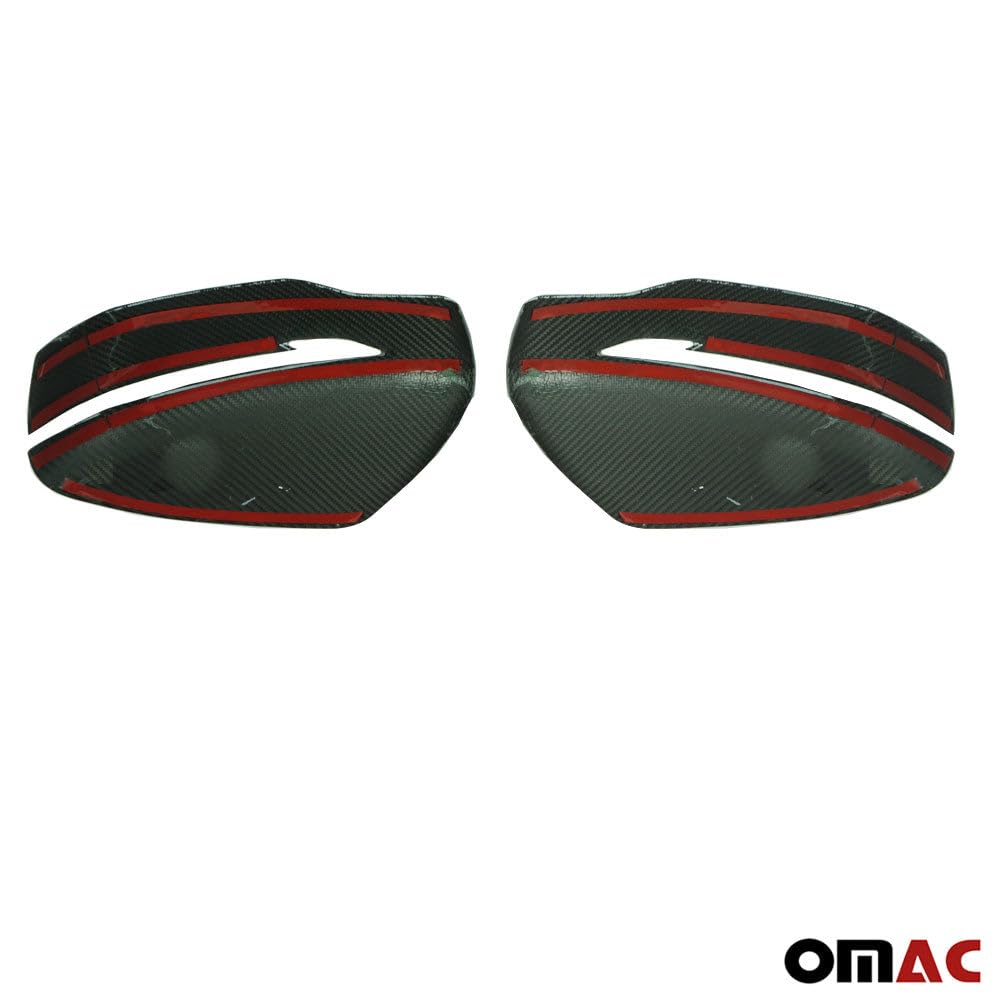 OMAC Carbon Fiber Side Mirror Cover Caps for Nissan Rogue Sport 2017-2022 - 2-Piece Set (Black) - Enhance Style & Protection for Your Car Exterior