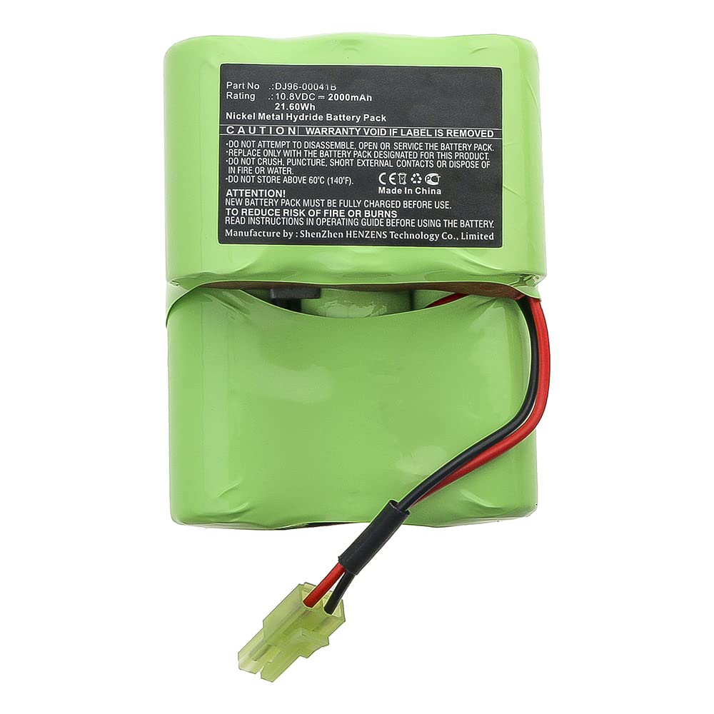 Synergy Digital Replacement Battery for Samsung VCH5050S1W Vacuum Cleaner - 10.8V 2000mAh Ni-MH High Capacity Battery Compatible with Samsung DJ96-00041B - Perfect for Home Cleaning & Pet Hair Removal