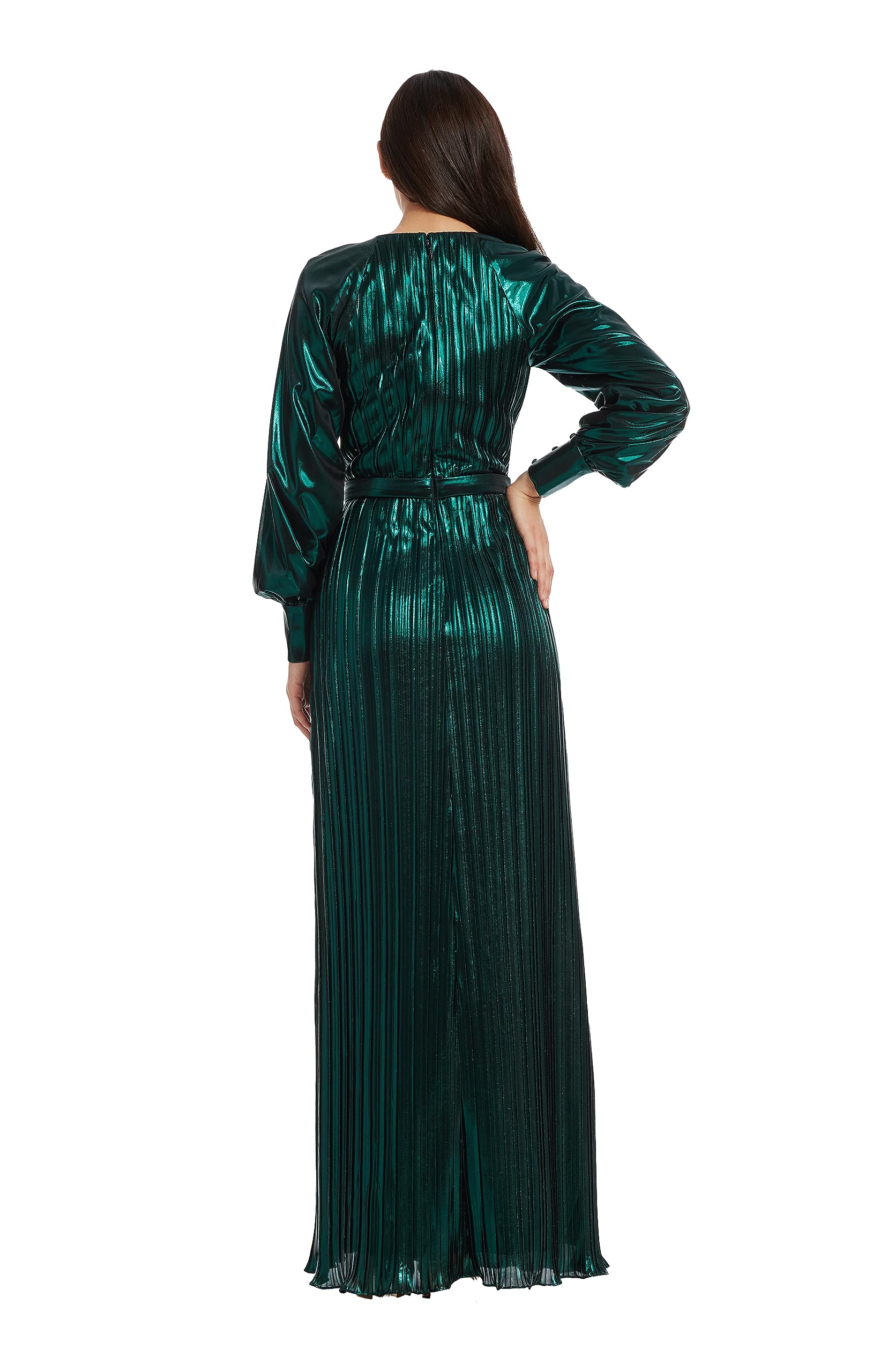Dress the Population Women's Calista Fit and Flare Maxi Dress - Elegant Long Formal Gown for Weddings, Parties & Special Occasions