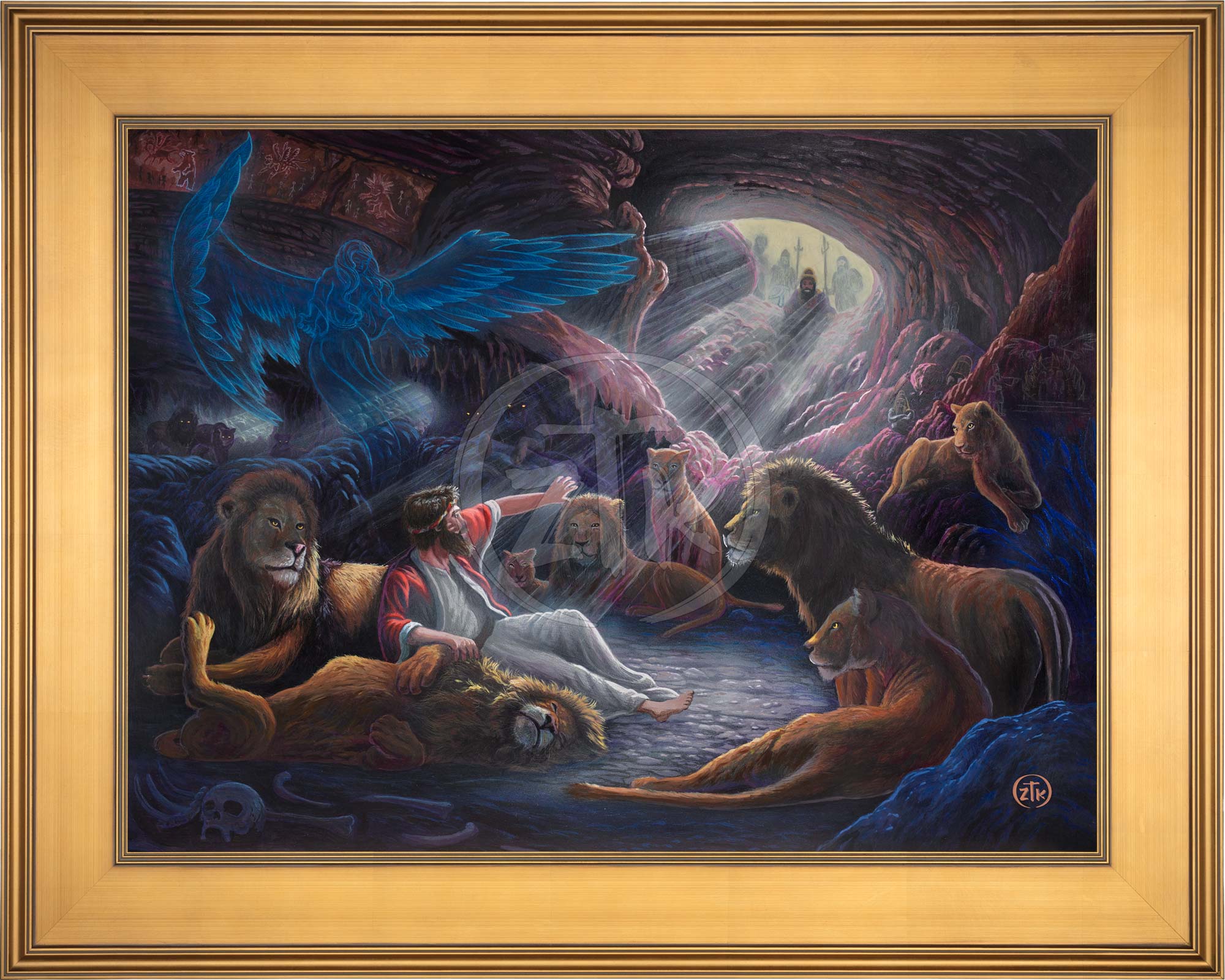 Daniel in the Lion's Den Limited Edition Canvas Wall Art - Biblical Story Painting for Home Decor, Church, Office & Gift