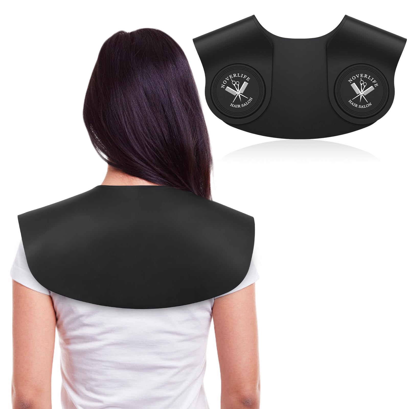 Professional Waterproof Silicone Hair Dye Collar with Clasp Design - Black | Salon Stylist Cutting Neck Wrap for Hair Coloring & Cutting | Perfect for Home & Salon Use