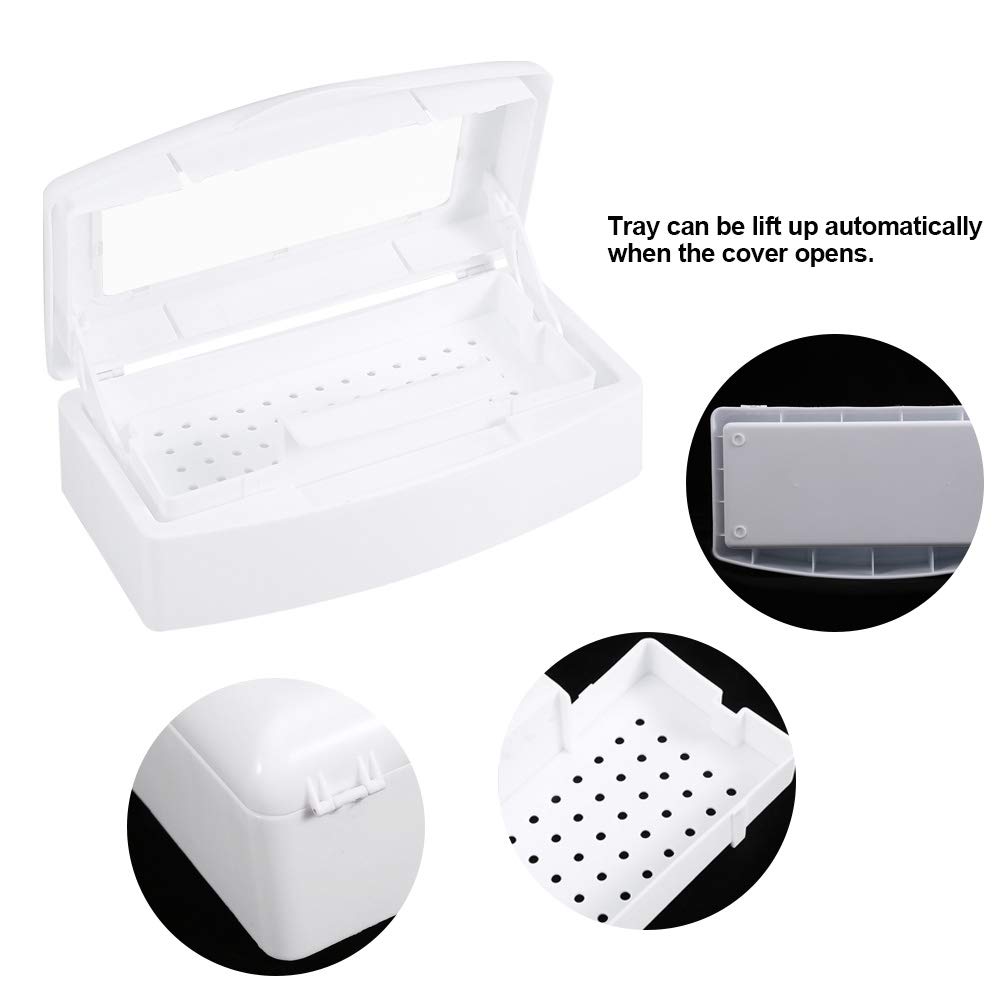 UV Nail Sterilizer Box for Gel Polish & Manicure Tools - Professional Salon Disinfection Tray with LED Light - Perfect for Nail Art, Pedicure & Home Use