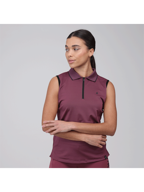 Aubrion React Sleeveless Tech Polo Shirt for Women - Moisture Wicking & Breathable Performance Top for Golf, Tennis & Outdoor Activities