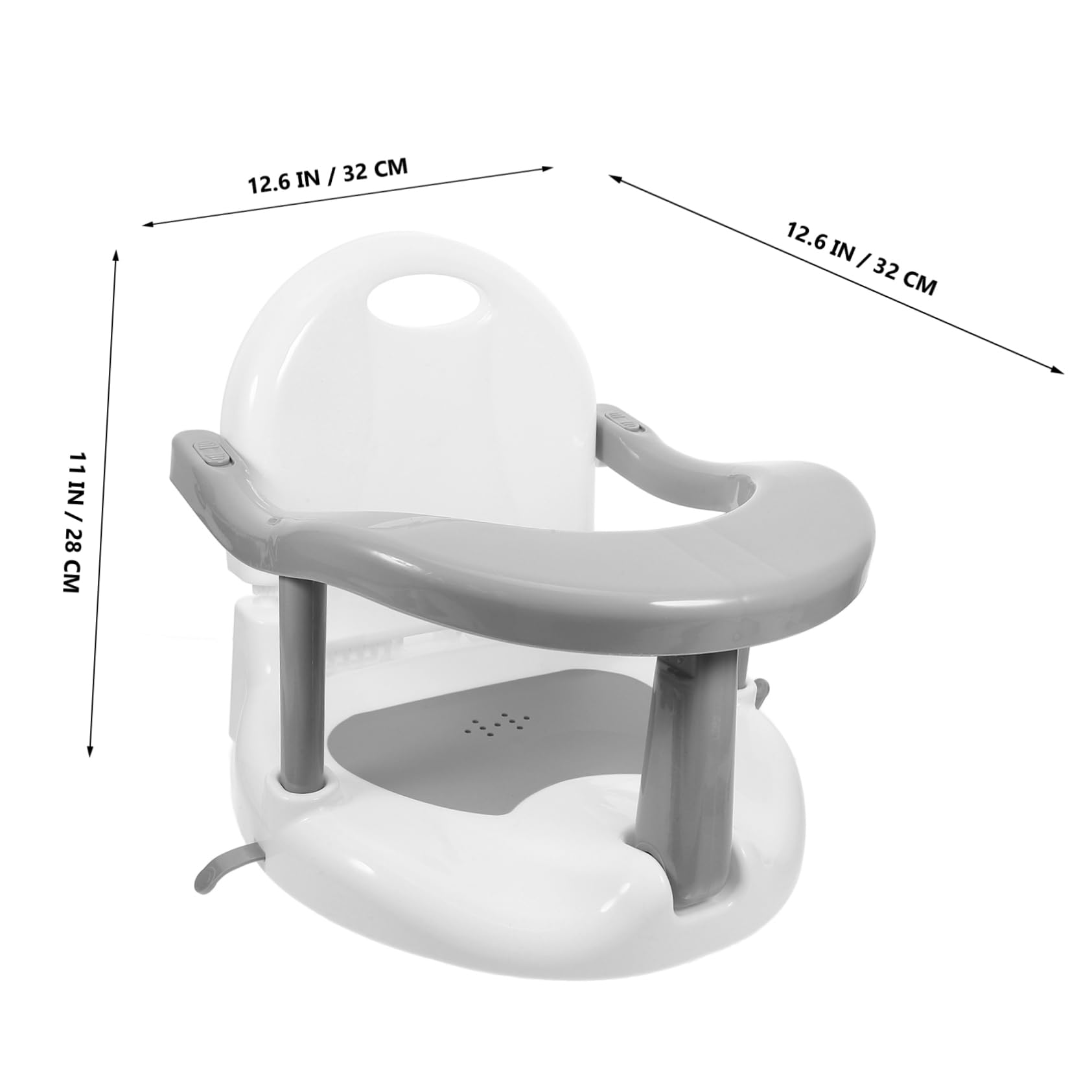 VICASKY Non-Slip Baby Bath Seat with Fun Bath Toys - Safe & Comfortable PP Bathtub for Toddlers - Perfect for Bath Time Play and Learning