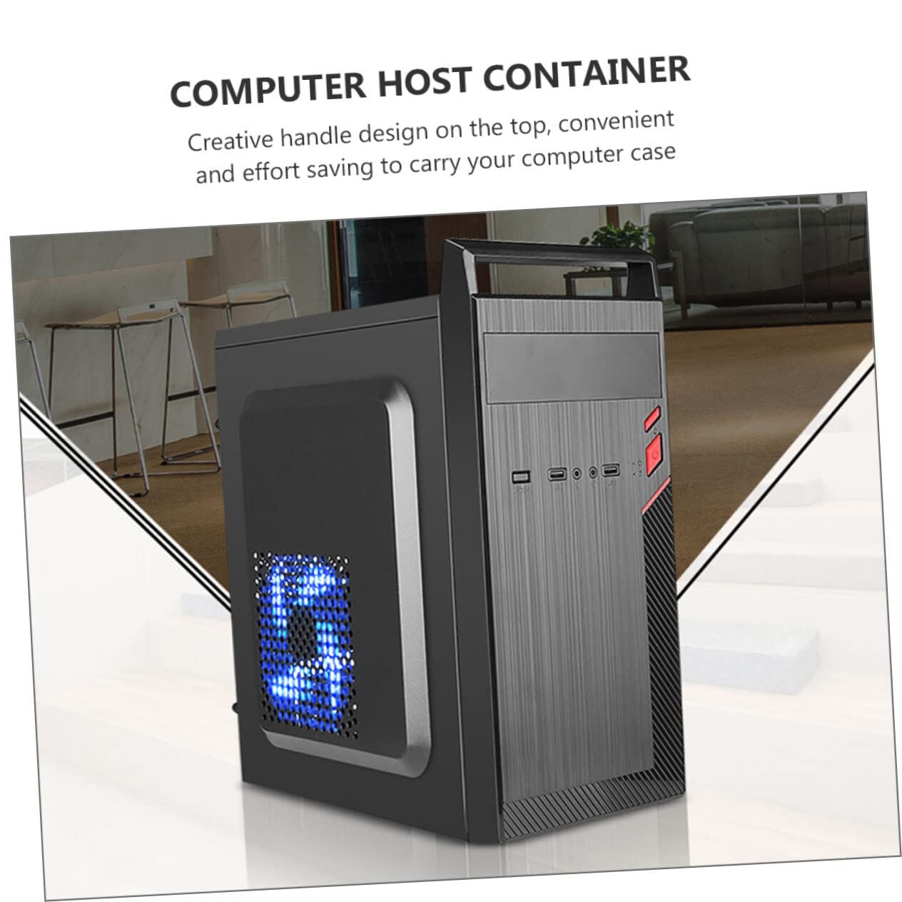 Compact Mini ITX Computer Case - Portable Chassis for Gaming PC, Desktop & Laptop Modifications | Durable Shell for Home Office, Streaming & Workstation Setups