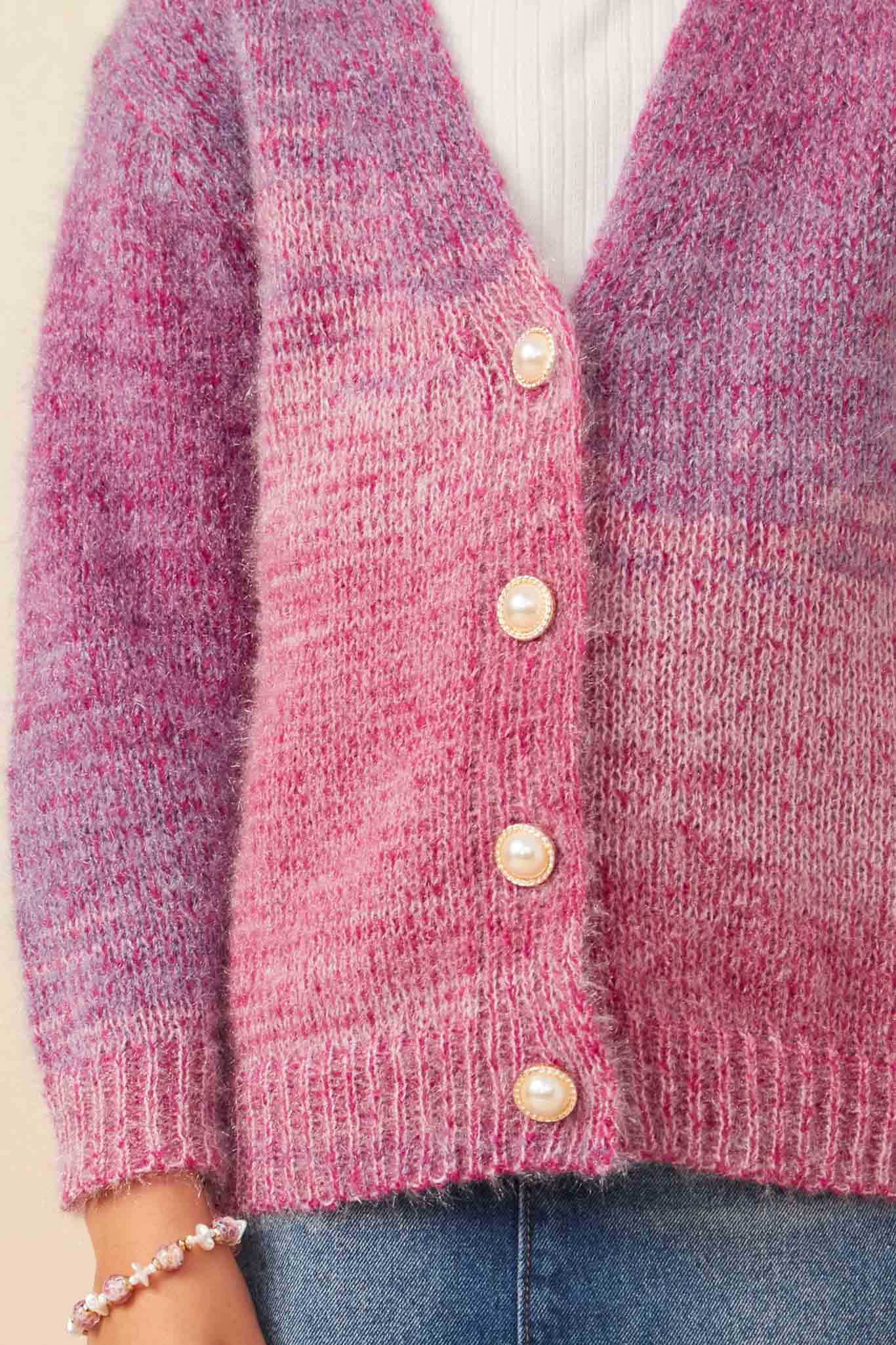 Stylish Lurex Mix Statement Button Cropped Sweater Cardigan for Women | Trendy Knit Open Front Top | Perfect for Office, Date Night & Fall Layering
